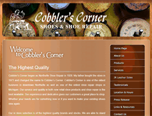 Tablet Screenshot of cobblerscorner.net